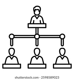 Organization icon in Line style.