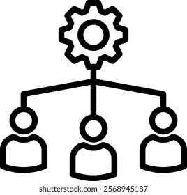Organization Icon Line Vector Illustration