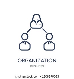 Organization icon. Organization linear symbol design from Business collection. Simple outline element vector illustration on white background.