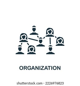 Organization icon. Monochrome simple Project Management icon for templates, web design and infographics