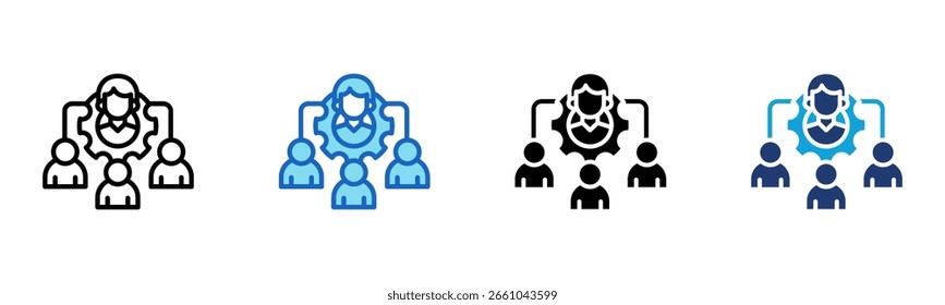 Icono de Organización Multi Style Ilustración vectorial