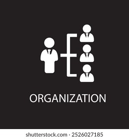 Organization icon from reputation management collection. Simple line element Organization symbol for templates, web design and infographics