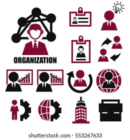Organization Icon Set Stock Vector (Royalty Free) 553267633 | Shutterstock