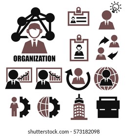 organization icon set