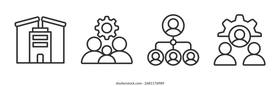 O conjunto de ícones de organização contém várias coleções de conceitos