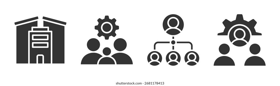 O conjunto de ícones de organização contém várias coleções de conceitos