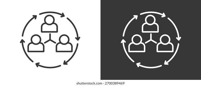 Organization Icon Set Vector Collection Isolated In Black And White