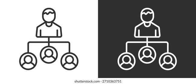 Conjunto De Ícones De Organização Vetor Isolado Em Preto-E-Branco