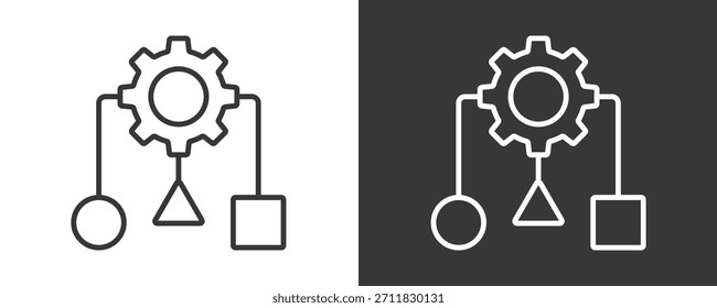 Conjunto De Iconos De Organización Colección De Vector Aislado En Blanco Y Negro
