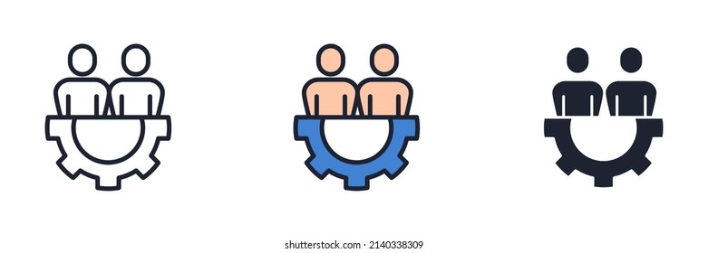 plantilla de símbolo de icono de organización para la ilustración vectorial de la colección de diseño gráfico y web