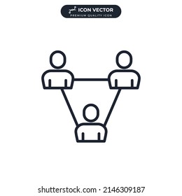 plantilla de símbolo de icono de organización para la ilustración vectorial de la colección de diseño gráfico y web