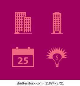 organization icon. organization vector icons set office building, money ideas and calendar