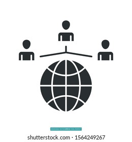 Organization icon vector illustration logo template for many purpose. Isolated on white background.
