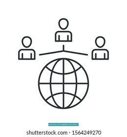 Organization icon vector illustration logo template for many purpose. Isolated on white background.
