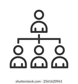 Organization icon	vector illustration. Simple line style