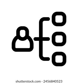 Organisations-Symbol. Vektorgrafik-Liniensymbol für Website, Handy, Präsentation und Logo-Design.