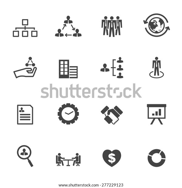 Organization Icons Mono Vector Symbols Stock Vector (Royalty Free ...