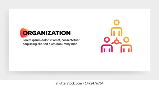 ORGANIZATION AND ILLUSTRATION ICON CONCEPT