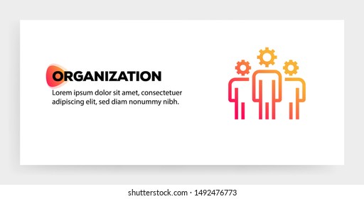 ORGANIZATION AND ILLUSTRATION ICON CONCEPT