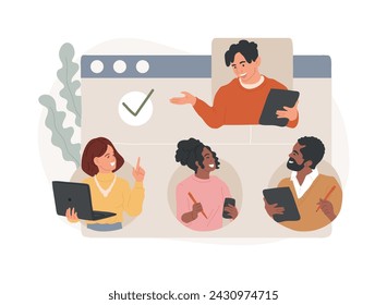 Organization isolated concept vector illustration. Self-organization ability, organize daily life, business management, teamwork planning, training personal skill, leadership vector concept.