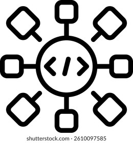 organization line icon illustration vector