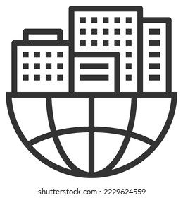 ORGANIZATION LINE ICON VECTOR , Business Icon 
