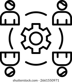 Organization Line vector Icon Design