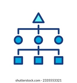 organization management hierarchical icon vector illustration isolated on white background