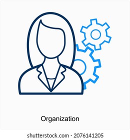 Organization or Management Icon Concept