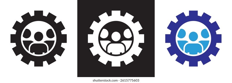 Organization management icon. Vector for websites, mobile interfaces, presentations, banner, visual branding etc. Vector illustration. isolated on white and black background. EPS 10