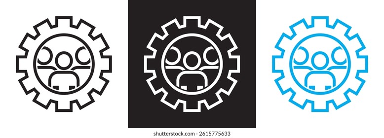 Organization management icon. Vector for websites, mobile interfaces, presentations, banner, visual branding etc. Vector illustration. isolated on white and black background. EPS 10