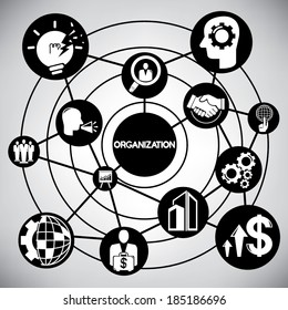 organization management network, info graphic