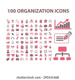 organización, gestión, presentación iconos aislados, signos, ilustraciones, vector para internet, sitio web, aplicación móvil sobre fondo blanco