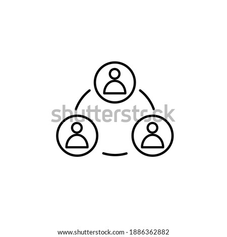 Organization member association icon. Organization and teamwork icon. Vector