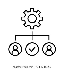 Ilustração do vetor do ícone de estrutura de tópicos da organização