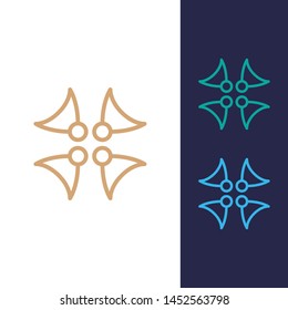 Organization people line logo vector