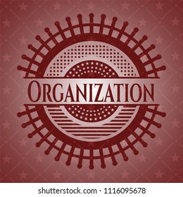Organization red emblem