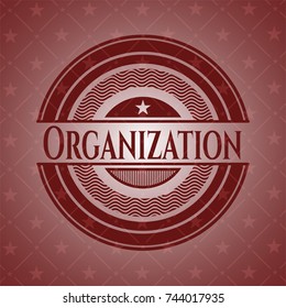 Organization red emblem