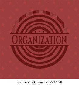 Organization red emblem. Vintage.