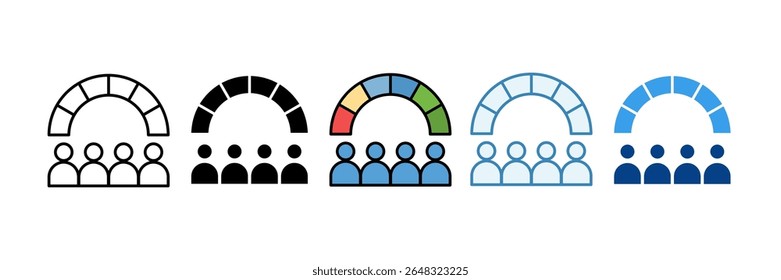 Organização Sdgs Ícone Definir Coleção de Vários Estilos