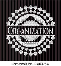 Organization silvery shiny badge
