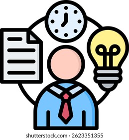 Organization Skills Icon Element for Design