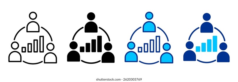 Organization Skills Icon Set Multiple Style Vector Illustration