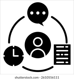 Organization Skills Simple Icon Vector Illustration Concept
