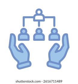 Organization Structure Icon Element For Design