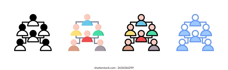 Organization Structure Icon Element For Design And Vector