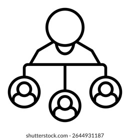 Organization Structure Icon Element For Design