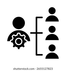 Organization Structure Icon Element For Design