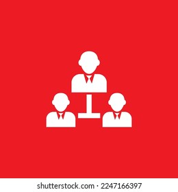 Organization structure icon, graphic resource template, vector illustration.