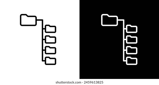 Organization Structure Icon Set. Icons for Directory and File Management.
